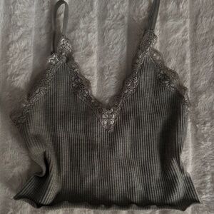 lace cami cropped top